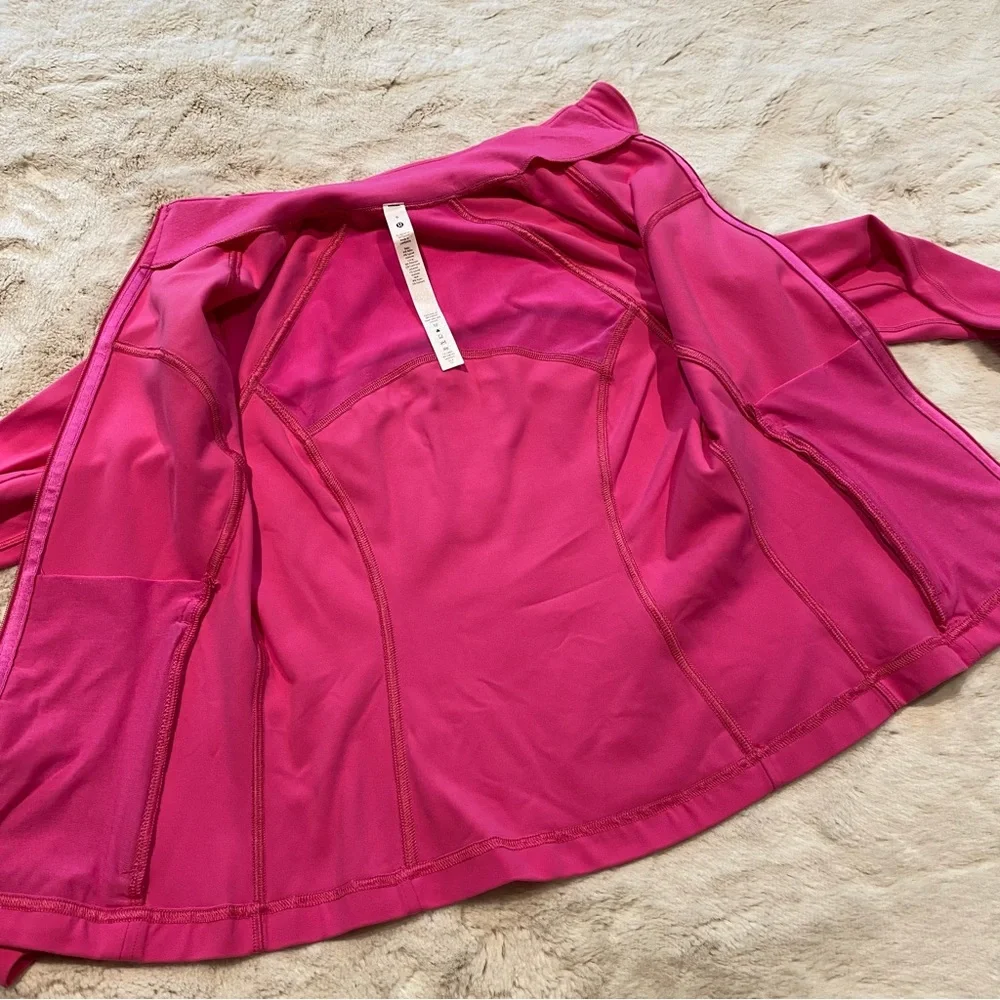 (6) Lululemon Cropped Define Jacket Nulu Sonic Pink Small Crop - Picture 11 of 14